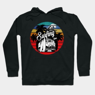 Surfing Time Vibes Retro Hoodie